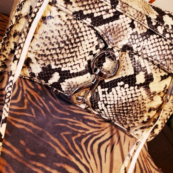 REBECCA MINKOFF Snakeskin Emb. LTR Messenger-NWOT - Picture 5 of 8